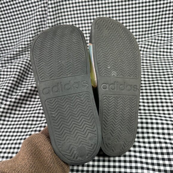 Adidas Holographic Rainbow Colorful Slide Recovery Sandals Men's 8 / Women's 8.5 - Picture 3 of 4